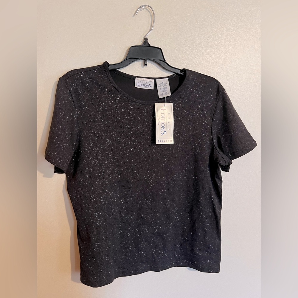 Vintage Y2K Basic Editions Glitter Top